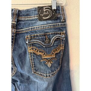 VTG Women's STUDIO 5 Jeans Boot Cut Pocket Bling Denim Limited edition Size 32